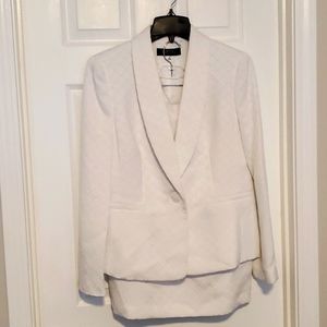 Kasper White Skirt and Blazer Suit